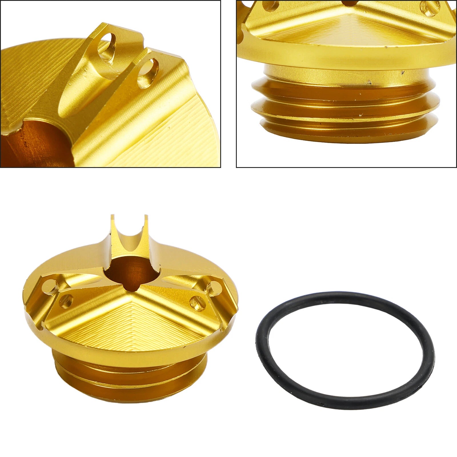 Gold Oil Filler Cap for Yamaha FZ1 FZ6 FZ6R FZ8 FZR250/R FZS 600 1000 (2001–2015)