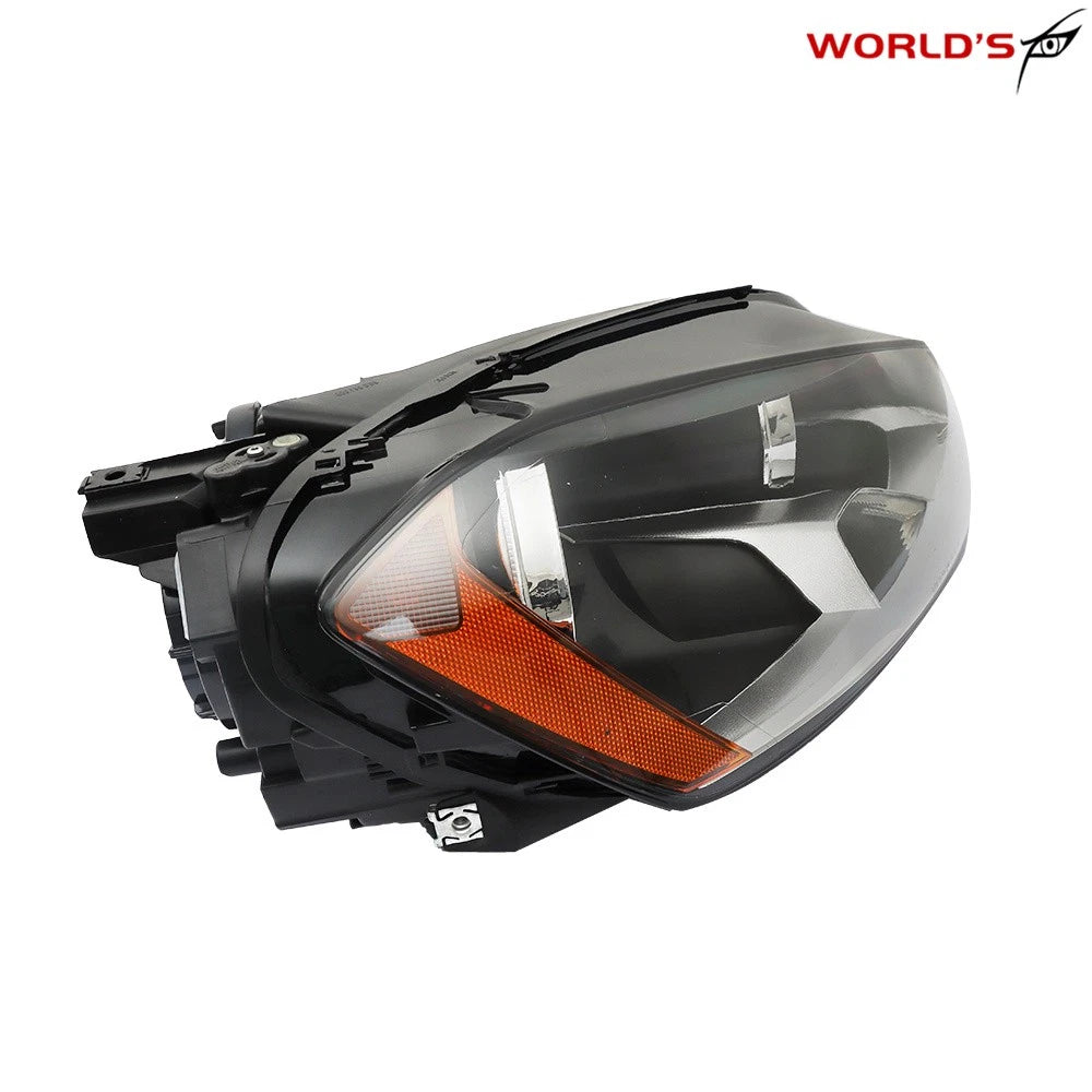 Right Headlight for Volkswagen Golf MK7 (2015–2017) Halogen Black Housing