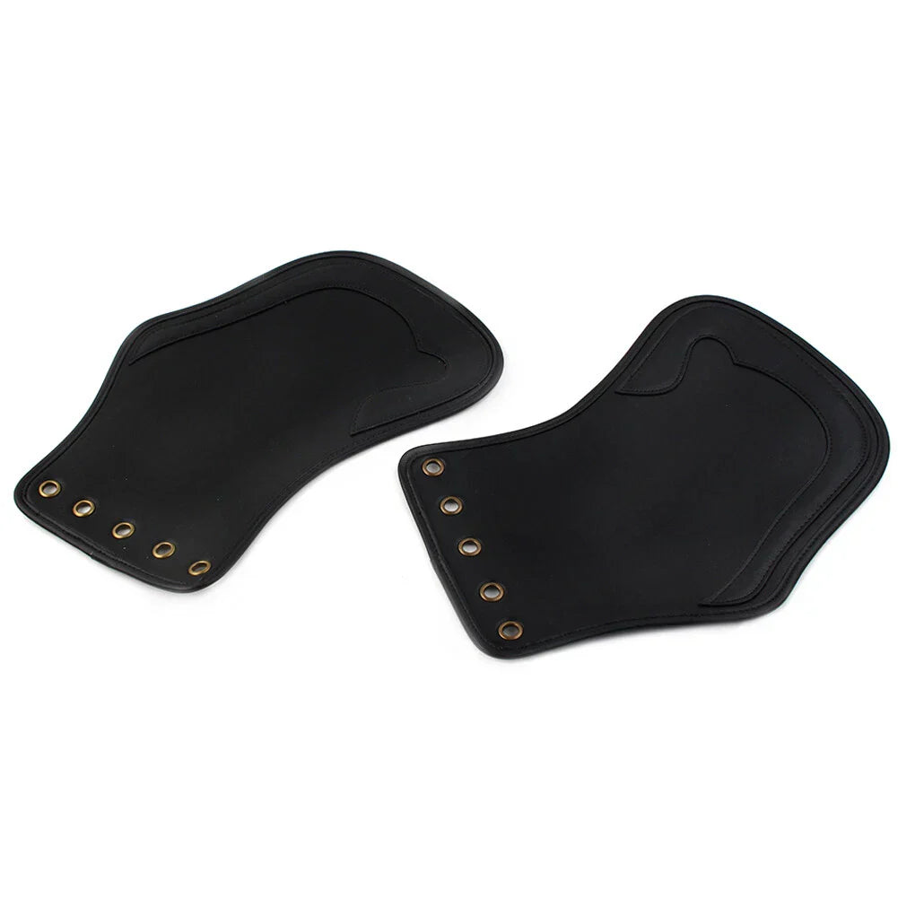 Black Leather Heat Saddle Shield Deflector for Harley Sportster