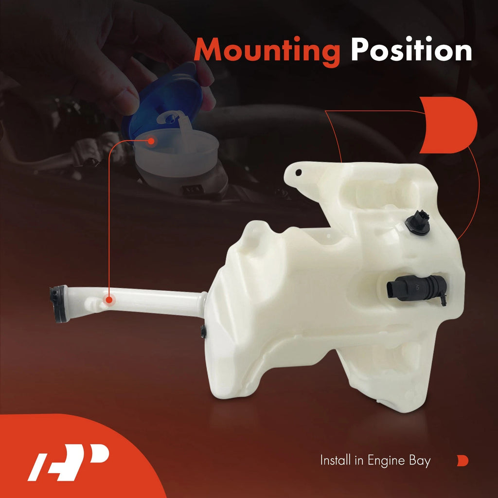 Windshield Washer Reservoir with Cap & Pump for Chevrolet Malibu