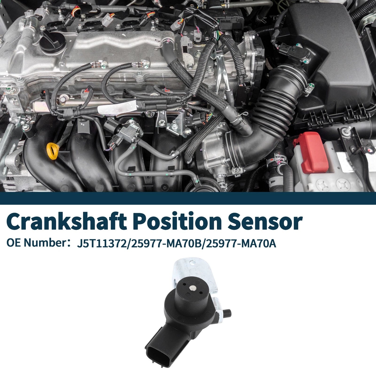 Crankshaft Position Sensor for Nissan Patrol Y61 (No. 25977-MA70B) 1 Pc Black