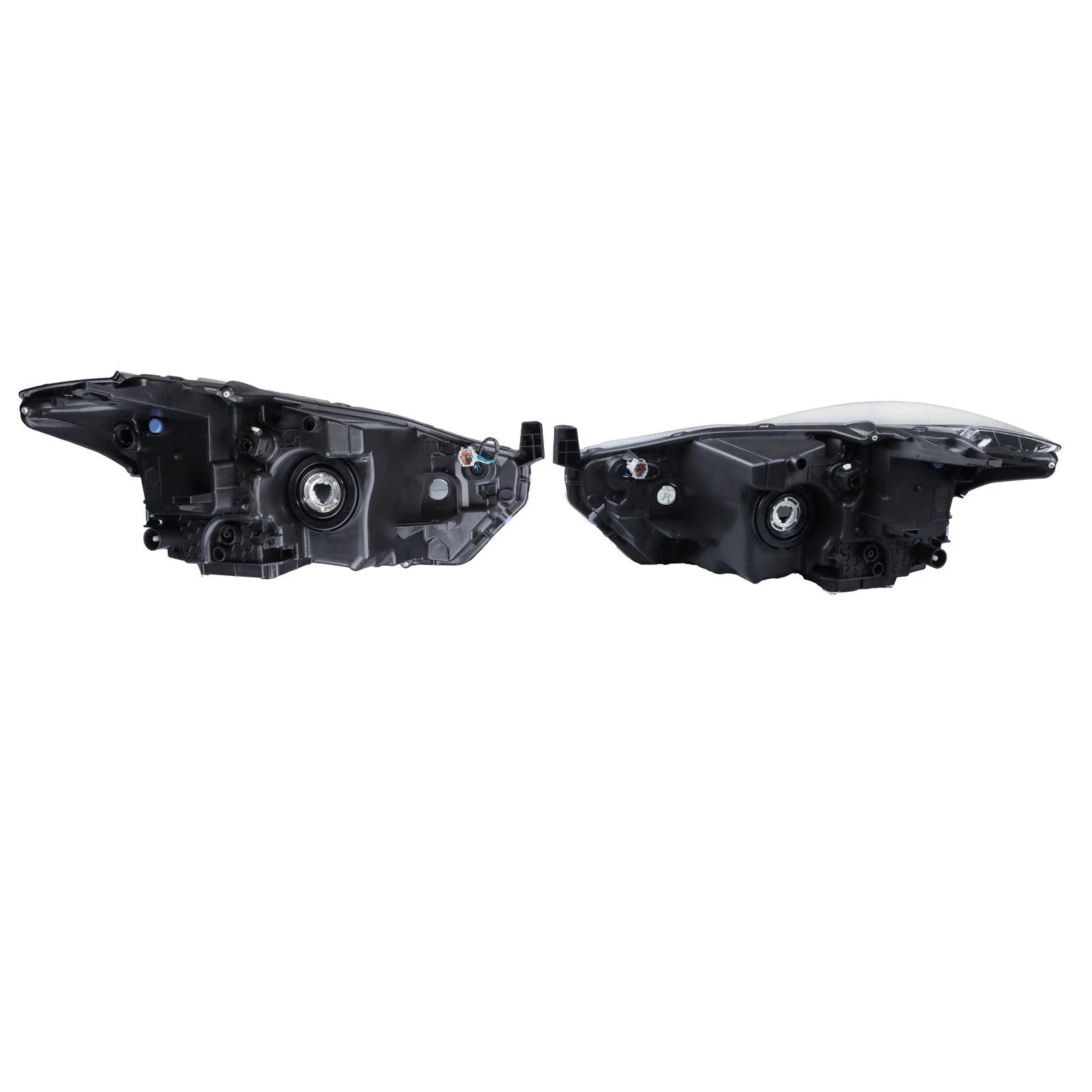 LH+RH Black LED & Halogen Headlights for Nissan Kicks (2018–2020)