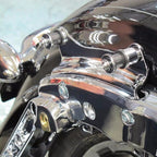 Chrome 4 Point Docking Hardware Kit for Harley Davidson Touring (2009–2013)