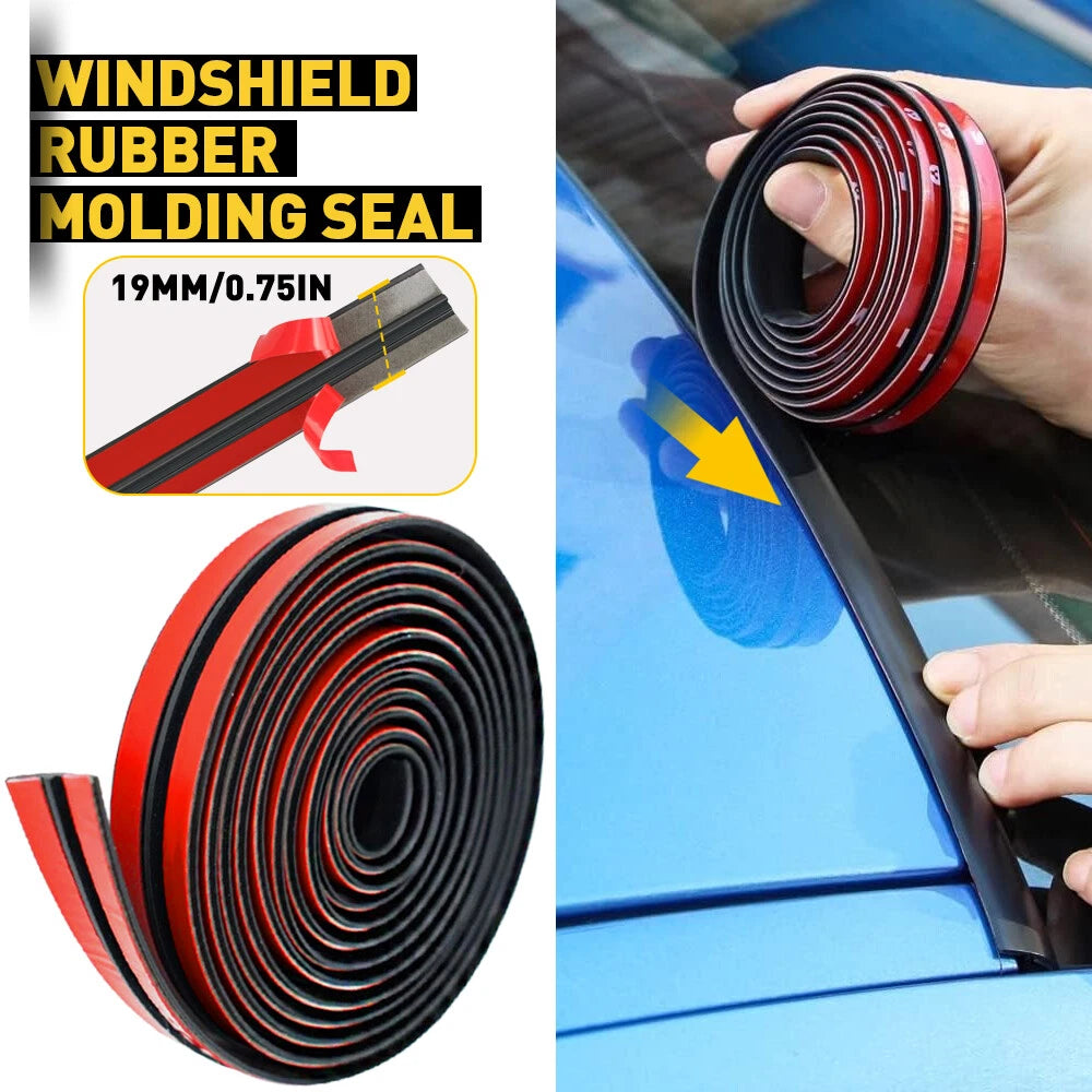 Set of 4 Windshield Rubber Molding Seal Trim for Universal Fit