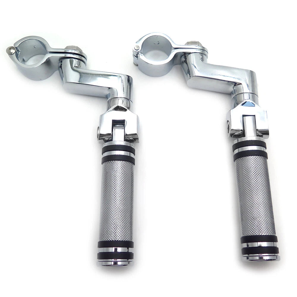 Diamond Chrome Foot Peg Kit for Harley SuperLow 1200T (2014–2016)