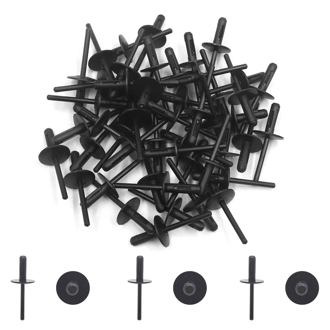 50Pcs Plastic Rivets Door Bumper Fastener Clip for BMW 