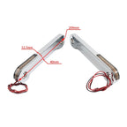 2X Front LED Flush Fork Turn Signal Brackets Chrome for Harley Street Glide (2014–2023)