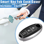 3 Button Key Fob Cover for Nissan Serena, X-Trail (Fit 2000–2023) TPU Black