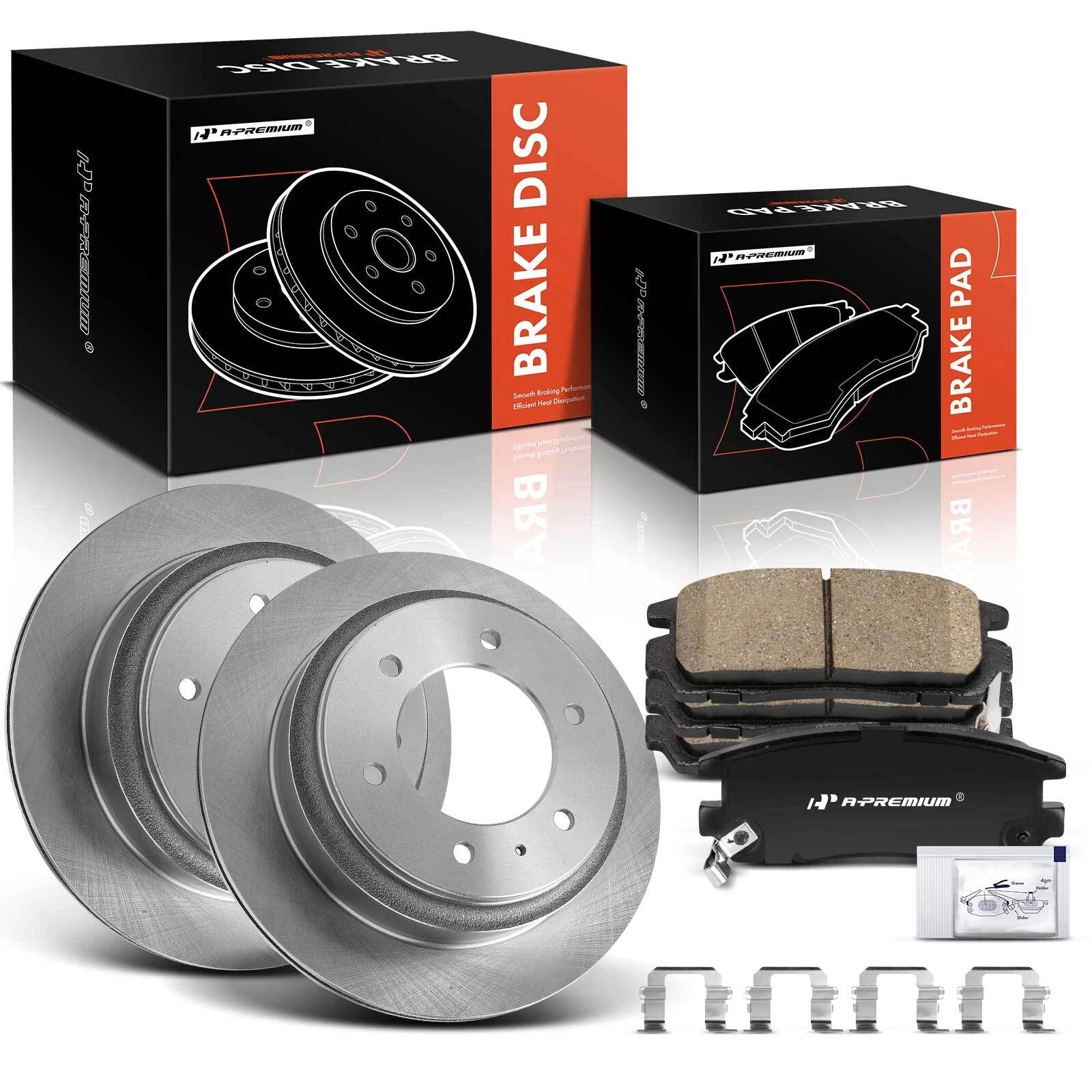 Set of 2 Rear Disc Brake Rotors & Ceramic Pads for Honda Passport (1994–2002)