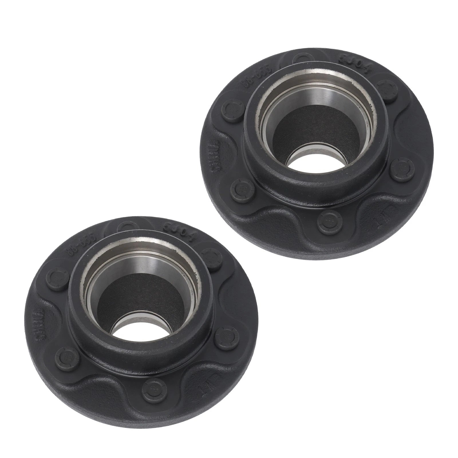 Set of 2 Trailer Hubs for 6 Bolt Wheels (Fits Various Models)