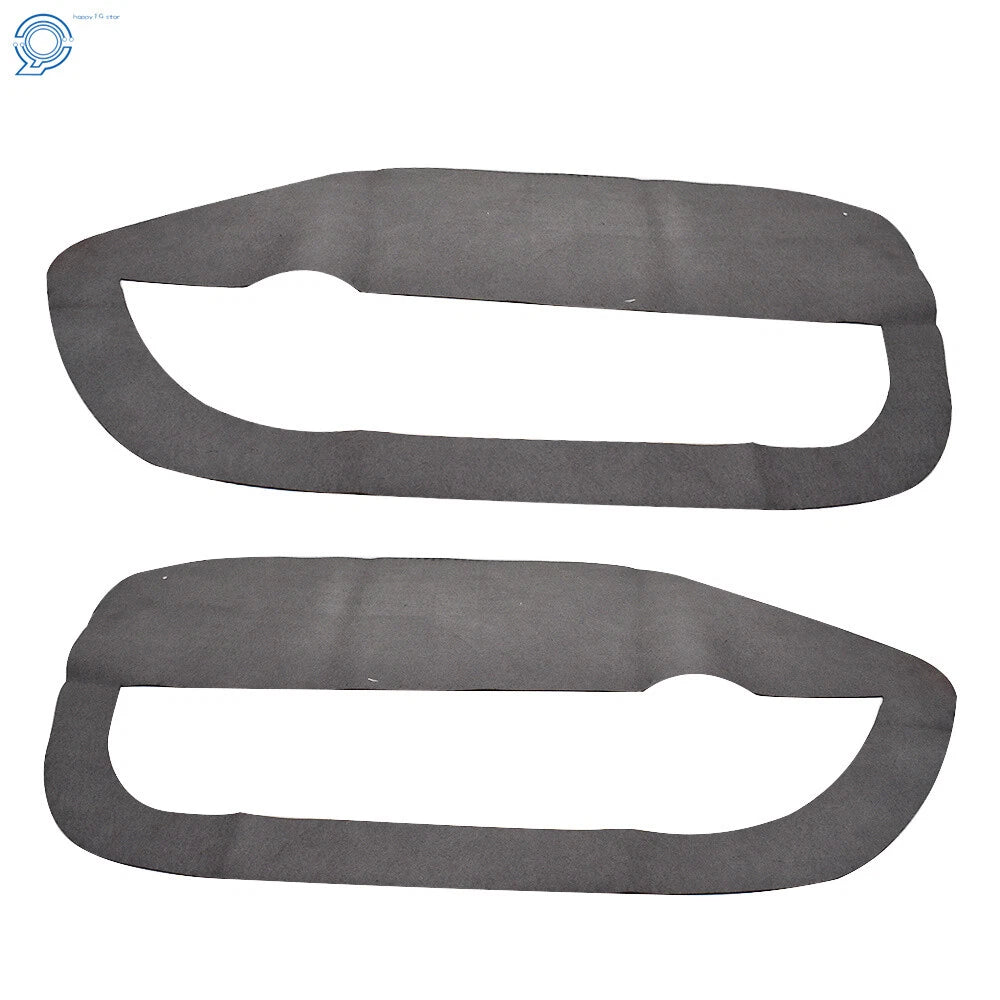Set of 2 Black Leather Door Panel Inserts for Ford Mustang (2005–2009)