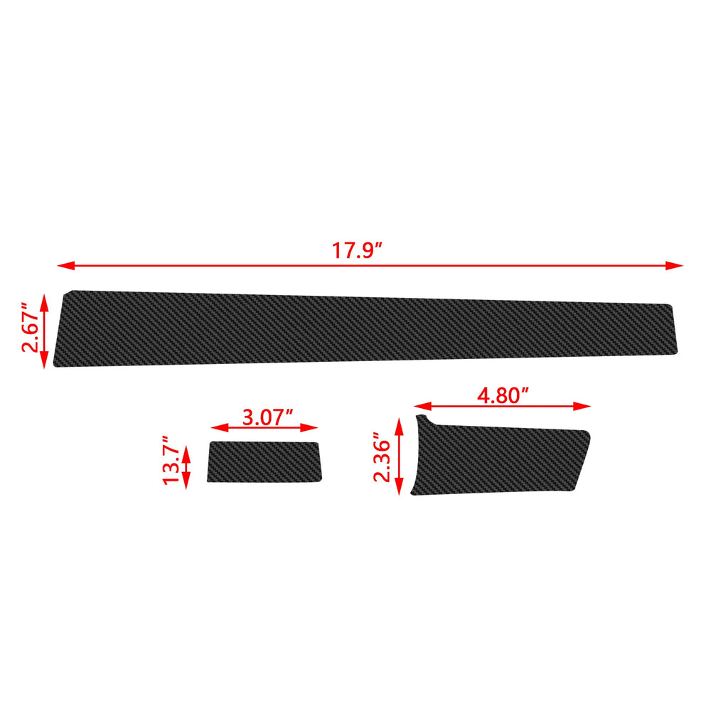 Carbon Fiber Inner Center Dashboard Console Overlay Decals for Honda Civic (2016-2021)