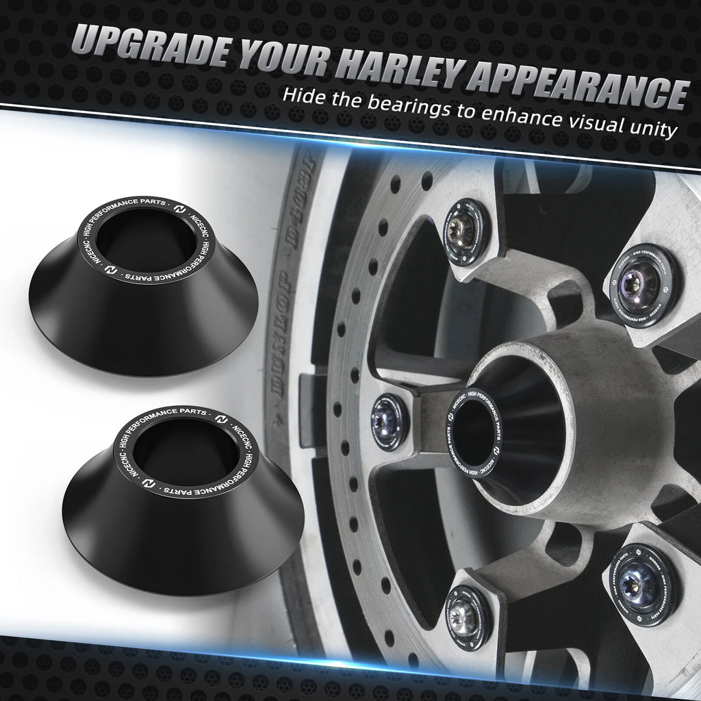 25mm Aluminum Front Axle Spacers for Harley Road King FLHR FLHRC FLHRXS (2008–2023)