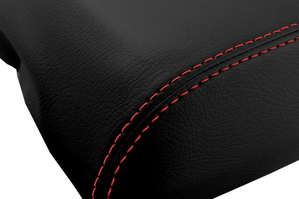 Console Lid Pull Over Cover for Toyota Sequoia (2008–2022) Red Stitch