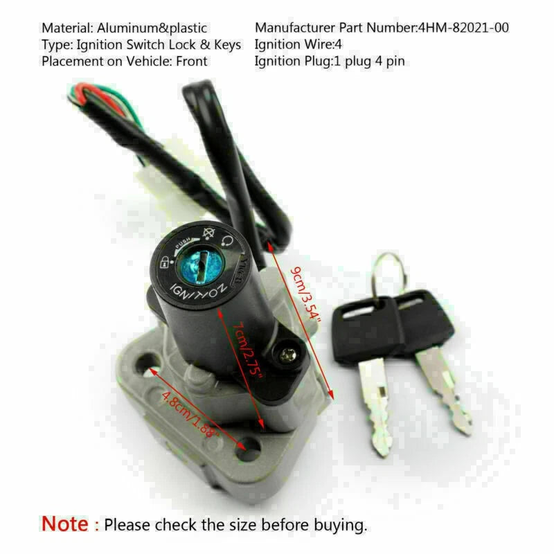 Ignition Switch Lock Keys for Yamaha XJR400 (1993–1999), XJR1200 (1995–1998), XJR1300 (1999)