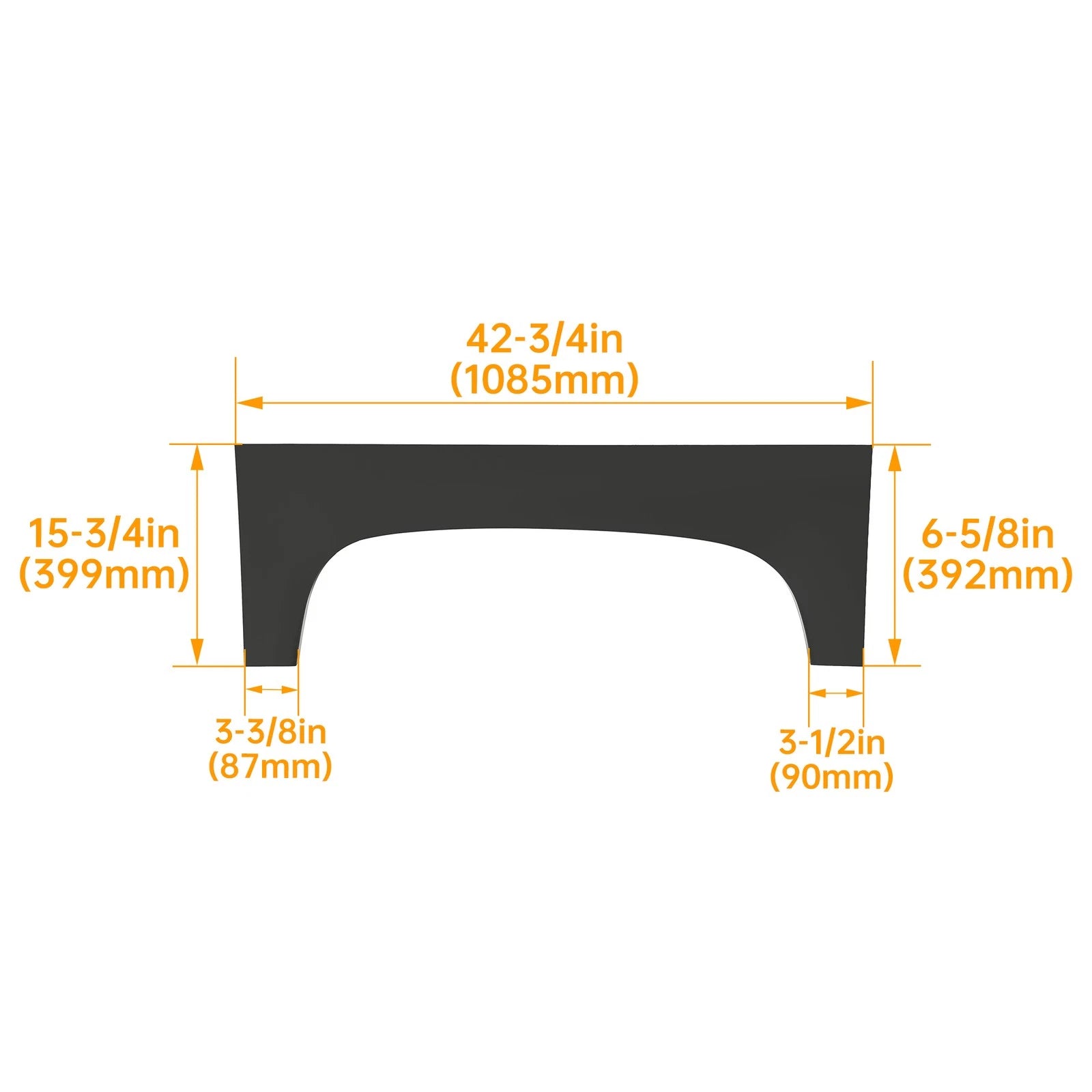 Set of 2 Rear Upper Wheel Arch Repair Panels for Chevy Silverado 1500 (2007–2014)