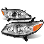 Pair of Chrome Housing Amber Corner Headlights for Toyota Sienna (2011–2020)