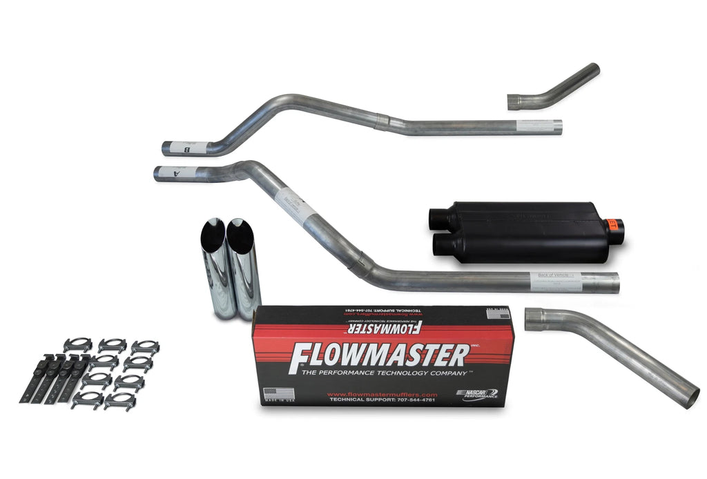 Dual Exhaust Kit for GMC Jimmy (1995–1999) 2.5" Flowmaster Slash Tip