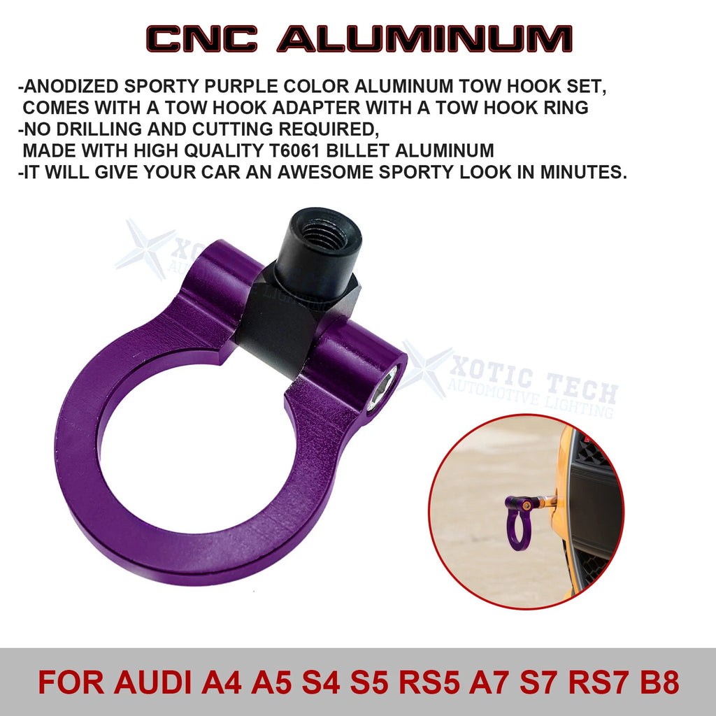 Anodized Alloy Purple Track Racing Tow Hook for Audi A4 A5 A7 (2010-2019)