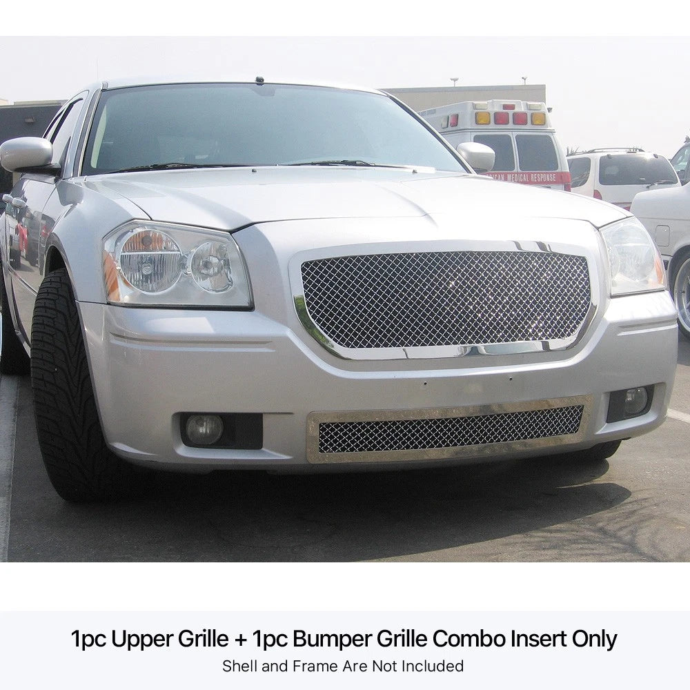 Stainless Steel Chrome Mesh Grille for Dodge Magnum (2005-2007)