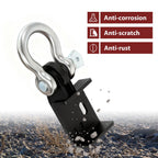 Pair of Tow Hook Brackets with D-Ring Shackles for Toyota Tacoma (2009–2023)