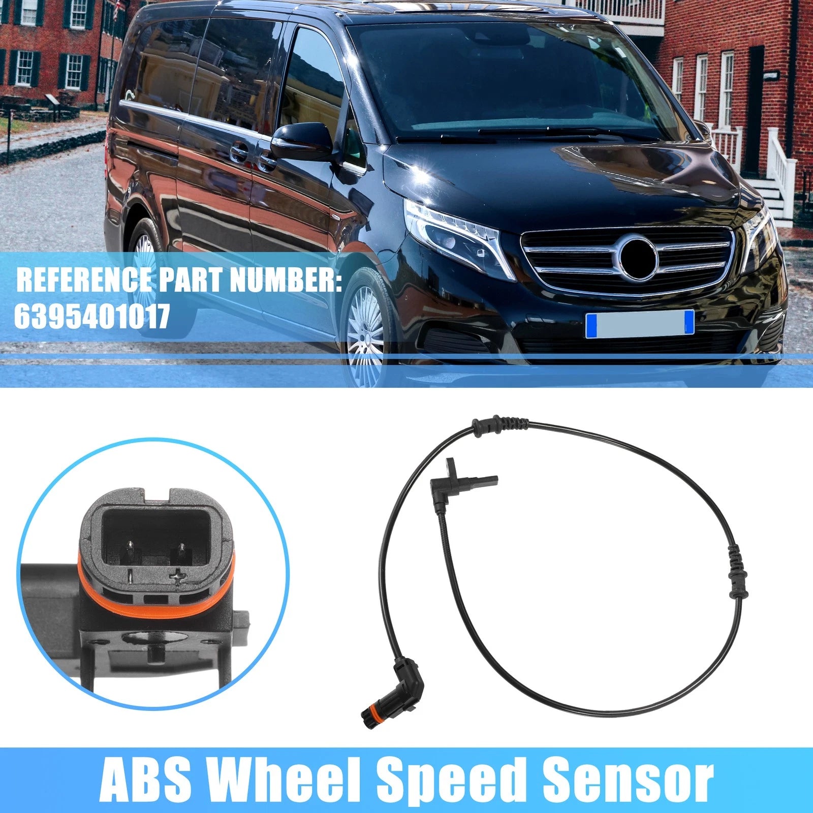 1 Pcs ABS Wheel Speed Sensor for Mercedes-Benz (No. 6395401017)