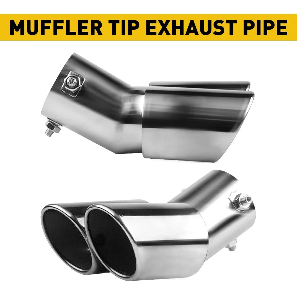 Chrome Stainless Steel Exhaust Pipe Tail Muffler Tip for Universal Cars