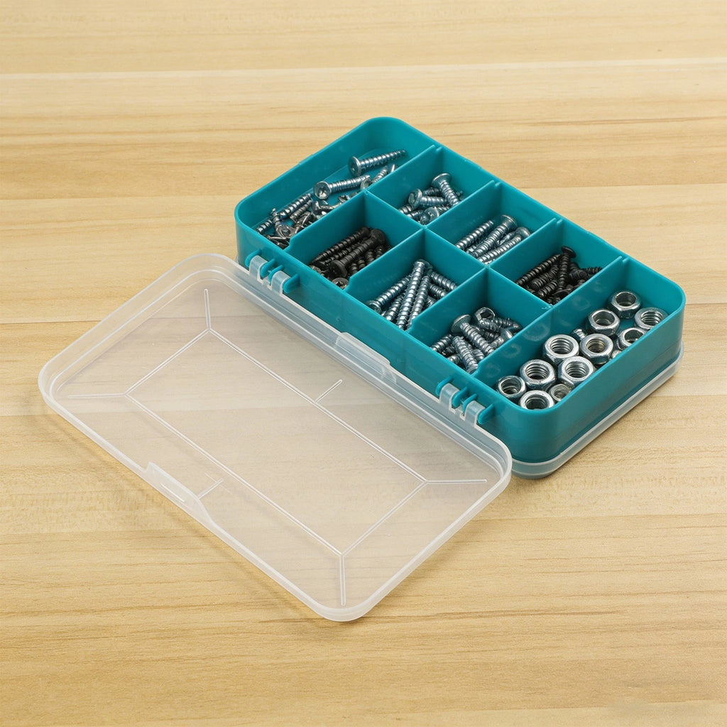 Plastic Thread Bolts Screw Nuts for Tool Box Storage Case Holder (8 Slot)