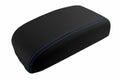 Leather Console Lid Armrest Cover for Mitsubishi Outlander (2007–2013) Blue Stitch