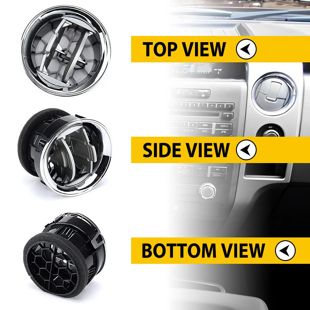 Chrome Dashboard Louver Air Vent for Ford F150 (2009–2014)
