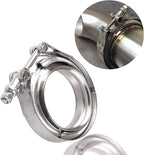 4x V-band Clamp for Exhaust Downpipe (Stainless Steel, 4" Inch)