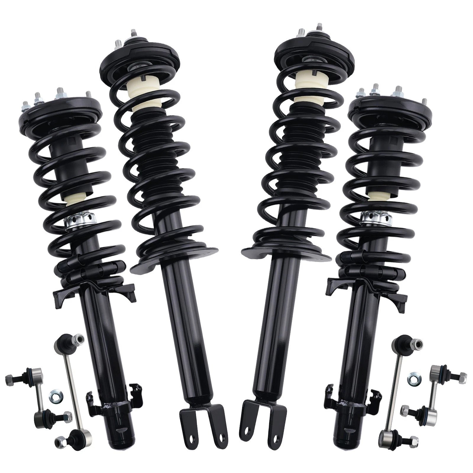 8x Front Rear Struts Sway Bars Coil Spring Kit for Honda Accord (2008–2012)