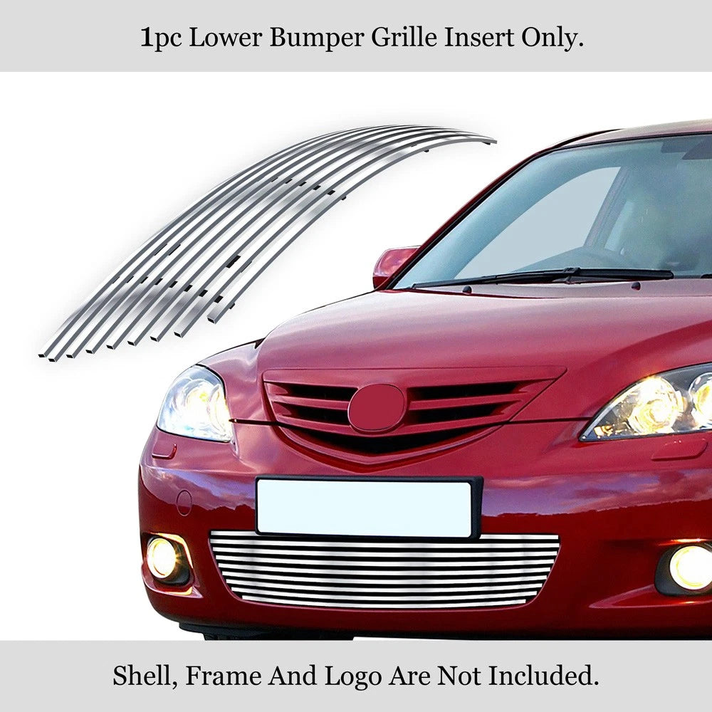 Stainless Chrome Billet Grill Insert for Mazda 3 Sport Hatchback (2004-2006)