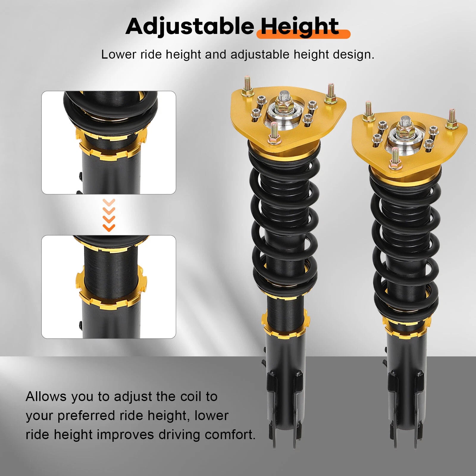 Coilovers for Subaru Impreza WRX (2002–2007) Yellow Shock Absorber Kit