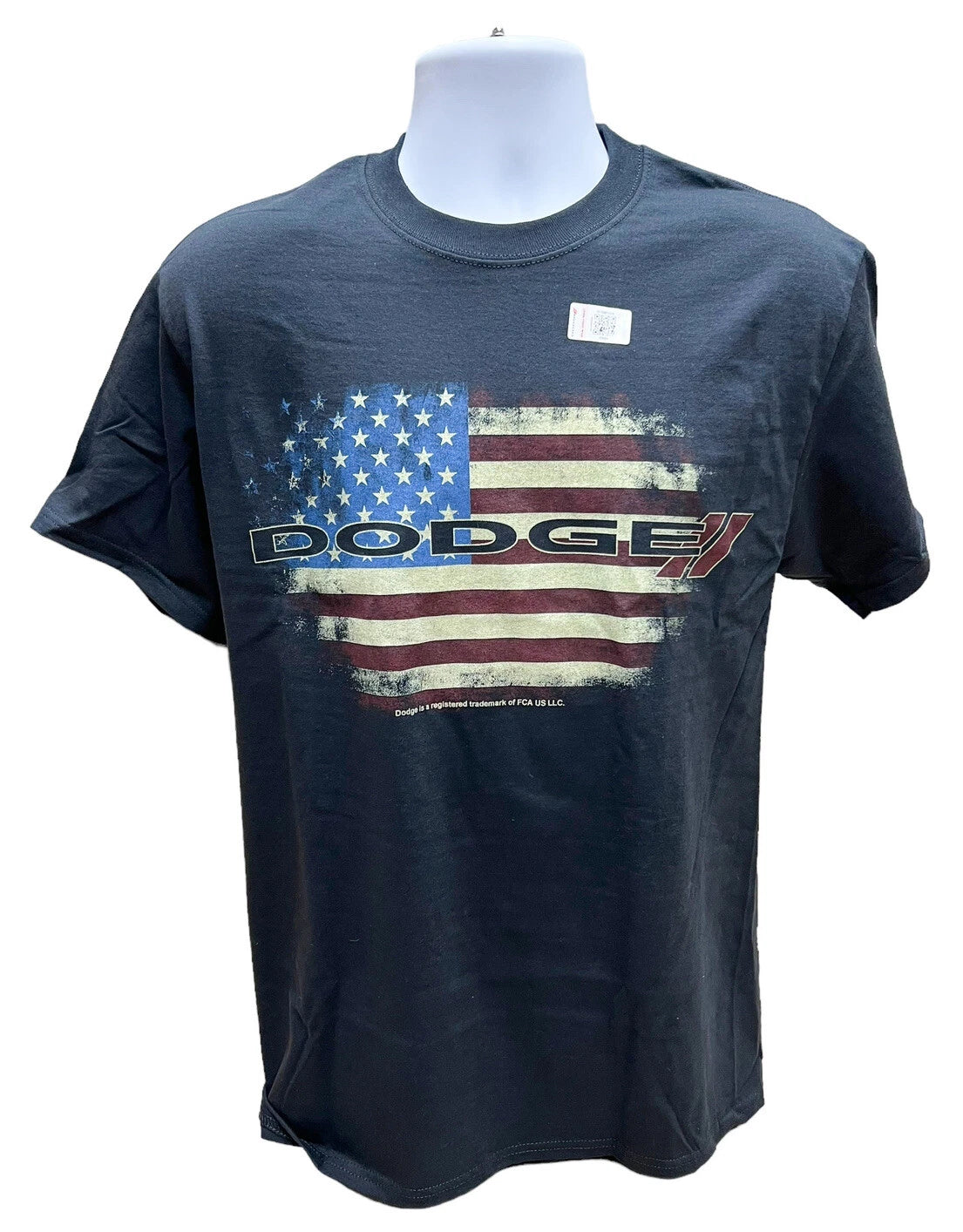 American Flag Black T-Shirt for Dodge Weathered (Mens)