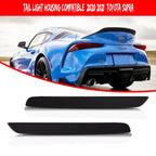 2X Smoked Black Lens Rear Bumper Reflector Light for Toyota GR Supra (2020–2024)