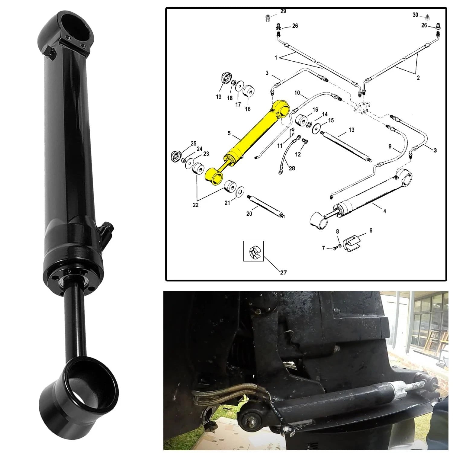 Trim Ram for Mercruiser Bravo Sterndrive (8M0132609, 9B-121-02)