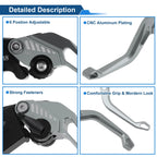 Short Brake Clutch Levers for Suzuki GSX-8S (2023–2025) - Solid Titanium, 1 Pair
