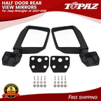 Half Door Rear View Mirrors for Jeep Wrangler JK (2007–2018)