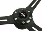 Steering Wheel Kit Brushed Perforated Black Leather for Chevy Camaro (1969–1994)