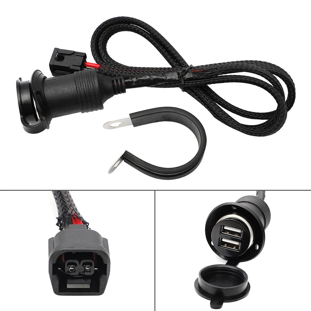 Dual USB Accessory Outlet Socket for Honda CRF300L CRF250L Rally (2017–2023)