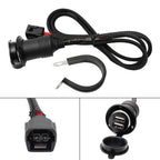 Dual USB Accessory Outlet Socket for Honda CRF300L CRF250L Rally (2017–2023)
