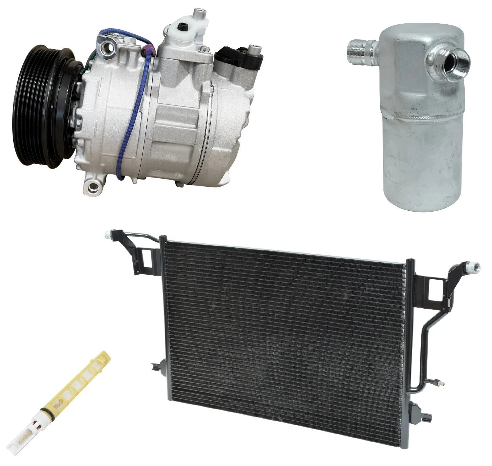 AC Compressor Kit W Condenser Replacement for Audi S6 4.2L (2004–2004)