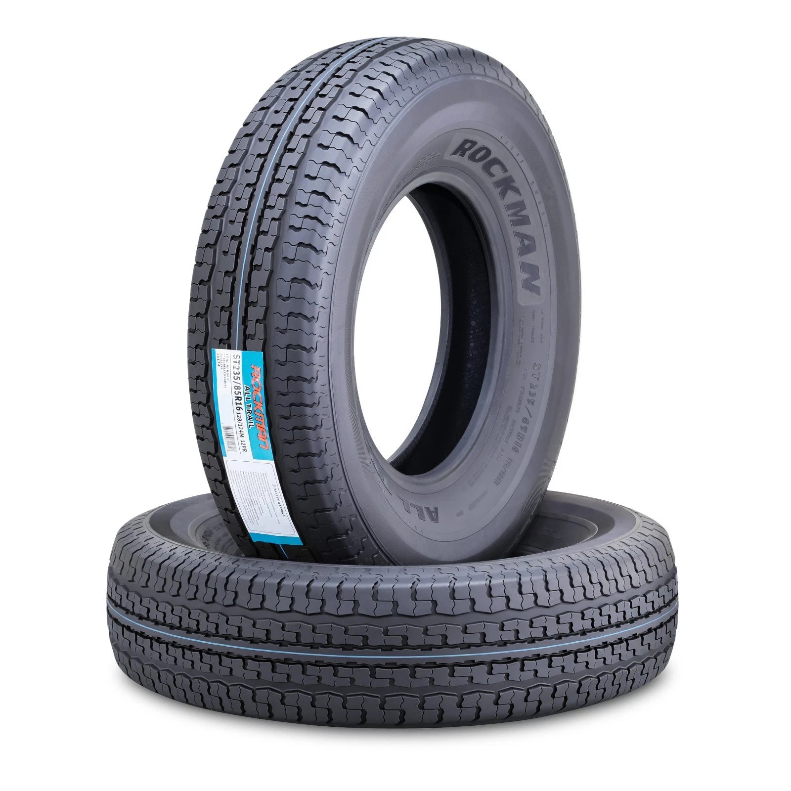 Set of 2 ROCKMAN ST235/85R16 12-Ply Trailer Tires 11174