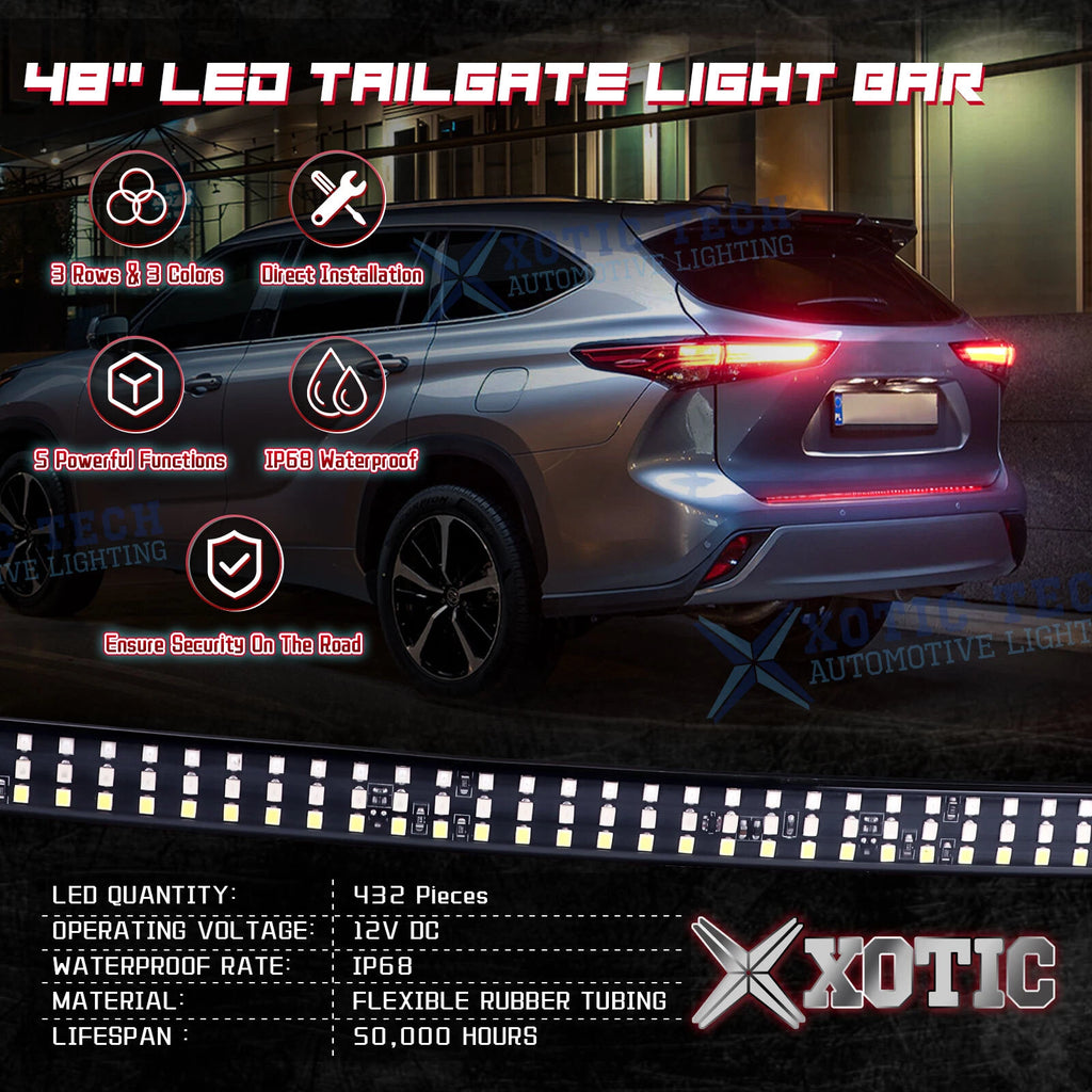 5-Function 48-Inch LED Tailgate Light Bar for Honda CR-V (2018-2022)