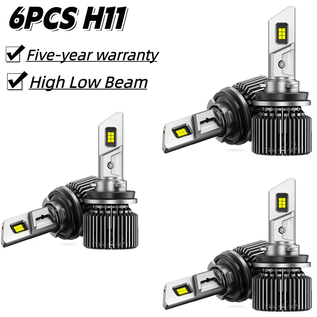 6x H11 LED Headlight Kit Bulbs for Chevrolet Impala Limited (2014–2016)
