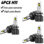6x H11 LED Headlight Kit Bulbs for Chevrolet Impala Limited (2014–2016)