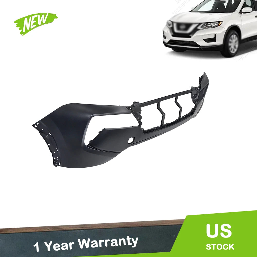 Front Bumper Cover for Nissan Rogue (2024) - Plastic Black W/O Sensor Hole