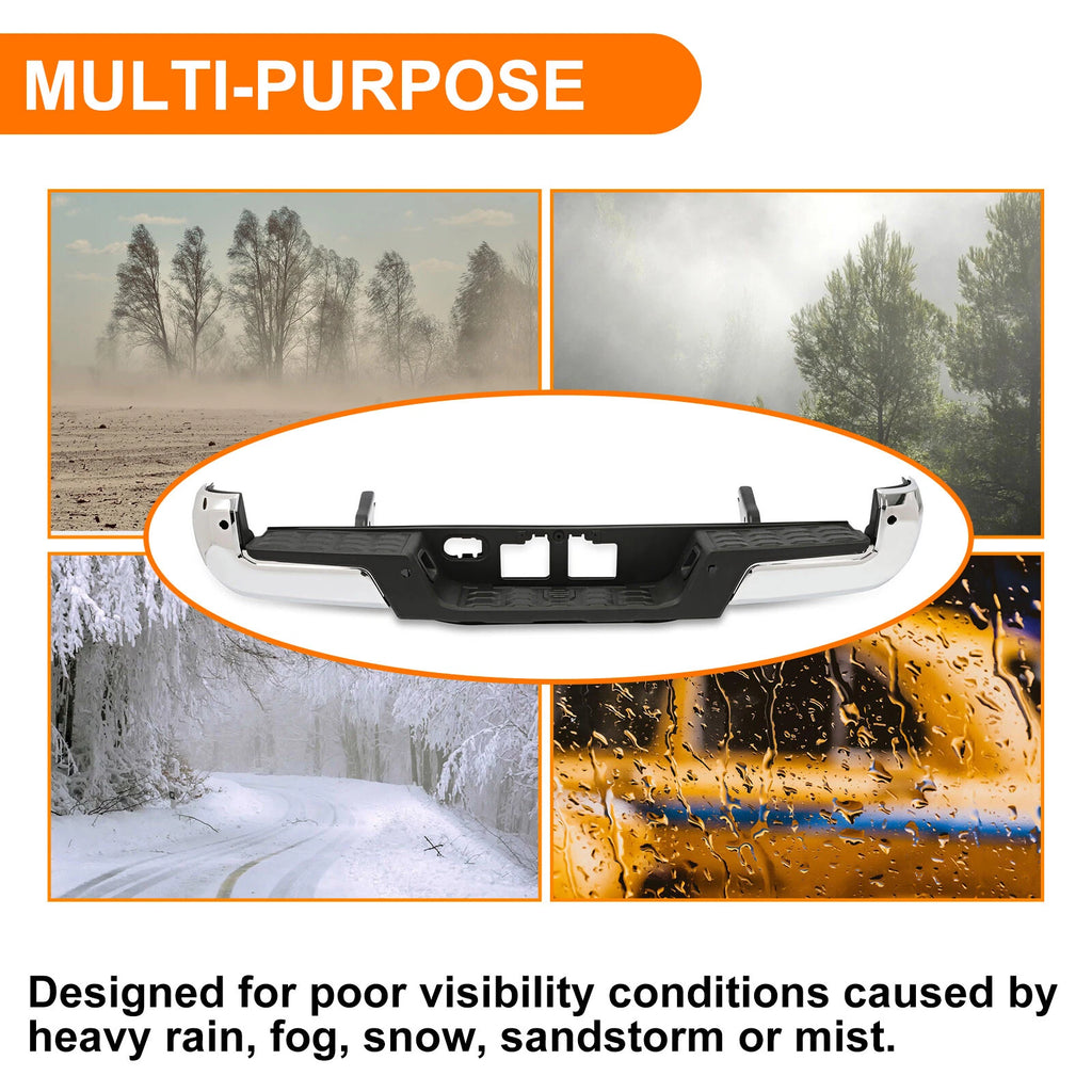 Rear Step Bumper Assembly w/ Sensor Hole for Toyota Tacoma (2016–2023) TO1103127