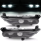 Set of 2 Front Fog Lights Black LED for Chrysler 300 (2015-2024)